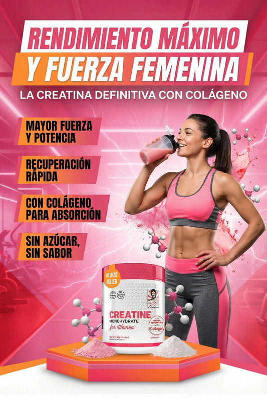 Creatina Monohidratada con Colágeno para Mujer