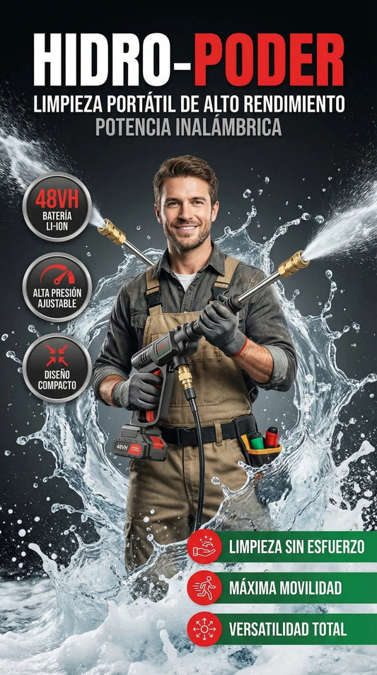 Hidrolavadora 48V Inalámbrica de Alta Presión